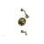 Phylrich 161-26/047 Henri Cross Handle Pressure Balance Tub and Shower Set with Round Trim in Brass/Antique Brass