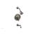 Phylrich 161-27/15A Henri Lever Handle Pressure Balance Tub and Shower Set with Round Trim in Pewter