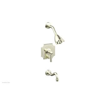 Phylrich 161-30/15B Henri Lever Handle Pressure Balance Tub and Shower Set with Scalloped Trim in Brushed Nickel