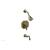 Phylrich 161-30/047 Henri Lever Handle Pressure Balance Tub and Shower Set with Scalloped Trim in Brass/Antique Brass