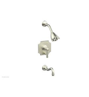 Phylrich 161-30/015 Henri Lever Handle Pressure Balance Tub and Shower Set with Scalloped Trim in Satin Nickel