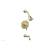 Phylrich 161-30/24B Henri Lever Handle Pressure Balance Tub and Shower Set with Scalloped Trim in Burnished Gold