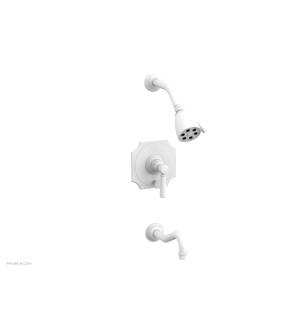 Phylrich 161-30/050 Henri Lever Handle Pressure Balance Tub and Shower Set with Scalloped Trim in White