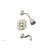Phylrich 162-26/015 Marvelle Cross Handle Pressure Balance Tub and Shower Set in Satin Nickel