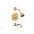 Phylrich 162-26/24B Marvelle Cross Handle Pressure Balance Tub and Shower Set in Burnished Gold