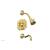 Phylrich 162-26/024 Marvelle Cross Handle Pressure Balance Tub and Shower Set in Satin Gold