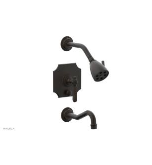 Phylrich 162-27/10B Marvelle Lever Handle Pressure Balance Tub and Shower Set in Distressed Bronze/Oil Rubbed Bronze