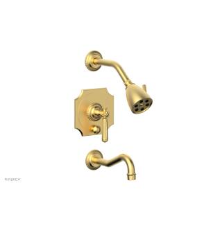 Phylrich 162-27/24B Marvelle Lever Handle Pressure Balance Tub and Shower Set in Burnished Gold