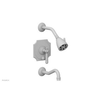 Phylrich 162-27/050 Marvelle Lever Handle Pressure Balance Tub and Shower Set in White