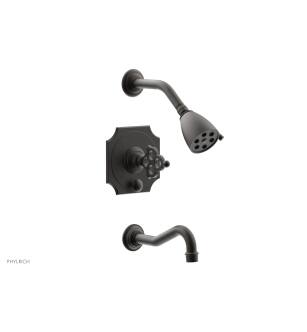 Phylrich 164-26/10B Maison Blade Handle Pressure Balance Tub and Shower Set in Distressed Bronze/Oil Rubbed Bronze