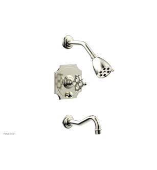 Phylrich 164-26/015 Maison Blade Handle Pressure Balance Tub and Shower Set in Satin Nickel