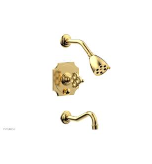 Phylrich 164-26/024 Maison Blade Handle Pressure Balance Tub and Shower Set in Satin Gold