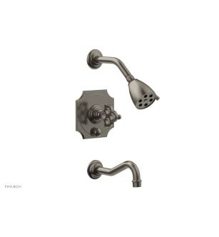 Phylrich 164-26/15A Maison Blade Handle Pressure Balance Tub and Shower Set in Pewter