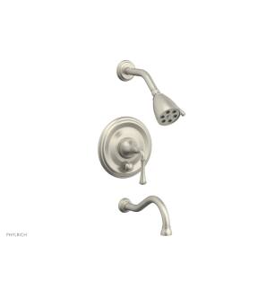 Phylrich 208-26/15B Coined Lever Handle Pressure Balance Tub and Shower Set in Brushed Nickel