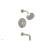 Phylrich 230-28/15B Basic II Marble Handle Pressure Balance Tub and Shower Set in Brushed Nickel