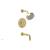 Phylrich 230-28/24B Basic II Marble Handle Pressure Balance Tub and Shower Set in Burnished Gold
