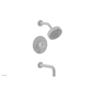 Phylrich 230-28/050 Basic II Marble Handle Pressure Balance Tub and Shower Set in White