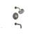 Phylrich 230-28/15A Basic II Marble Handle Pressure Balance Tub and Shower Set in Pewter