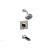 Phylrich 290-26/014 Mix Blade Handle Pressure Balance Tub and Shower Set in Polished Nickel