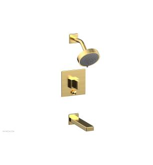 Phylrich 290-26/024 Mix Blade Handle Pressure Balance Tub and Shower Set in Satin Gold