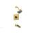 Phylrich 290-26/024 Mix Blade Handle Pressure Balance Tub and Shower Set in Satin Gold