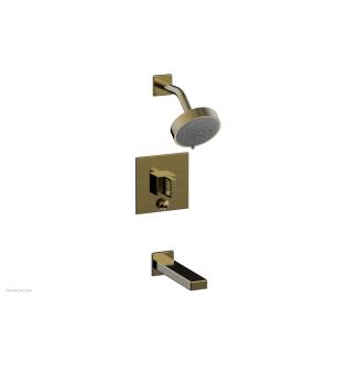 Phylrich 290-28/047 Mix Ring Handle Pressure Balance Tub and Shower Set in Brass/Antique Brass