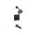 Phylrich 290-28/10B Mix Ring Handle Pressure Balance Tub and Shower Set in Distressed Bronze/Oil Rubbed Bronze