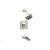 Phylrich 290-28/015 Mix Ring Handle Pressure Balance Tub and Shower Set in Satin Nickel