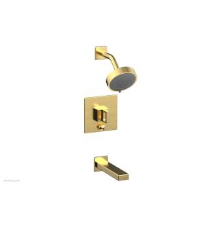 Phylrich 290-28/024 Mix Ring Handle Pressure Balance Tub and Shower Set in Satin Gold