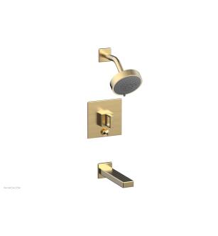 Phylrich 290-28/004 Mix Ring Handle Pressure Balance Tub and Shower Set in Satin Brass