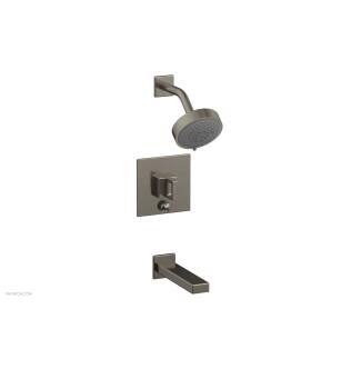 Phylrich 290-28/15A Mix Ring Handle Pressure Balance Tub and Shower Set in Pewter