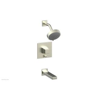 Phylrich 290-29/015 Mix Cube Handle Pressure Balance Tub and Shower Set in Satin Nickel