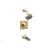 Phylrich 290-29/24B Mix Cube Handle Pressure Balance Tub and Shower Set in Burnished Gold