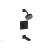Phylrich 290-29/040 Mix Cube Handle Pressure Balance Tub and Shower Set in Black