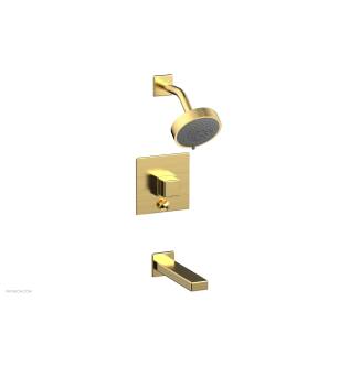 Phylrich 290-29/024 Mix Cube Handle Pressure Balance Tub and Shower Set in Satin Gold