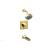 Phylrich 290-29/024 Mix Cube Handle Pressure Balance Tub and Shower Set in Satin Gold