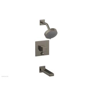 Phylrich 290-29/15A Mix Cube Handle Pressure Balance Tub and Shower Set in Pewter