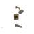 Phylrich 291-26/047 Stria Blade Handle Pressure Balance Tub and Shower Set in Brass/Antique Brass