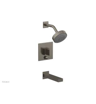 Phylrich 291-26/15A Stria Blade Handle Pressure Balance Tub and Shower Set in Pewter