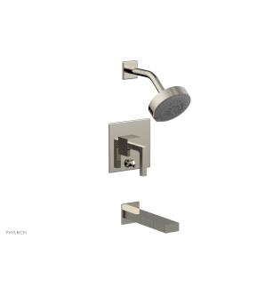 Phylrich 291-27/014 Stria 8 5/8" Lever Handle Pressure Balance Tub and Shower Set in Polished Nickel