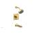 Phylrich 291-29/024 Stria Cube Handle Pressure Balance Tub and Shower Set in Satin Gold