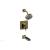 Phylrich 290-27/047 Mix Lever Handle Pressure Balance Tub and Shower Set in Brass/Antique Brass