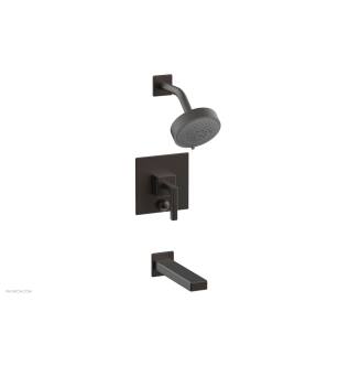 Phylrich 290-27/10B Mix Lever Handle Pressure Balance Tub and Shower Set in Distressed Bronze/Oil Rubbed Bronze