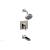 Phylrich 290-27/014 Mix Lever Handle Pressure Balance Tub and Shower Set in Polished Nickel