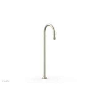Phylrich 164-52/15B Maison 10 1/2" Traditional Floor Mount Tub Spout Only in Brushed Nickel