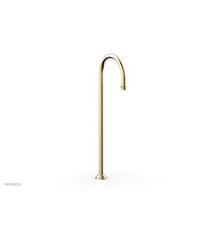 Phylrich 164-52/004 Maison 10 1/2" Traditional Floor Mount Tub Spout Only in Satin Brass
