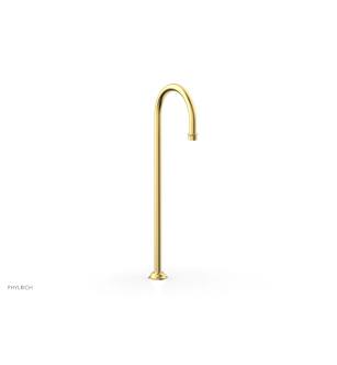 Phylrich 164-52/24B Maison 10 1/2" Traditional Floor Mount Tub Spout Only in Burnished Gold