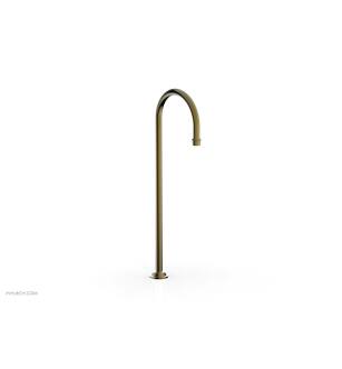 Phylrich 161-52/047 Henri 10 1/2" Traditional Floor Mount Tub Spout Only in Brass/Antique Brass
