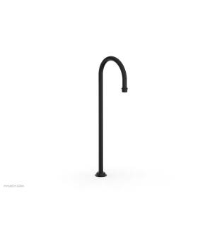 Phylrich 161-52/040 Henri 10 1/2" Traditional Floor Mount Tub Spout Only in Black