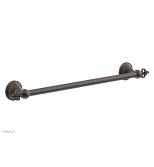 Phylrich 163-70/10B Couronne 22 1/8" Wall Mount Towel Bar in Distressed Bronze/Oil Rubbed Bronze